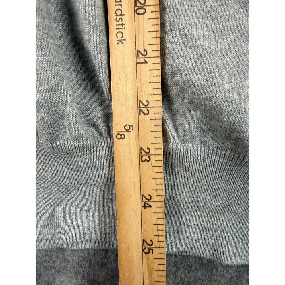 Polo Ralph Lauren Mens Pima Cotton V-Neck Sweater Gray Small Pony Logo Heather